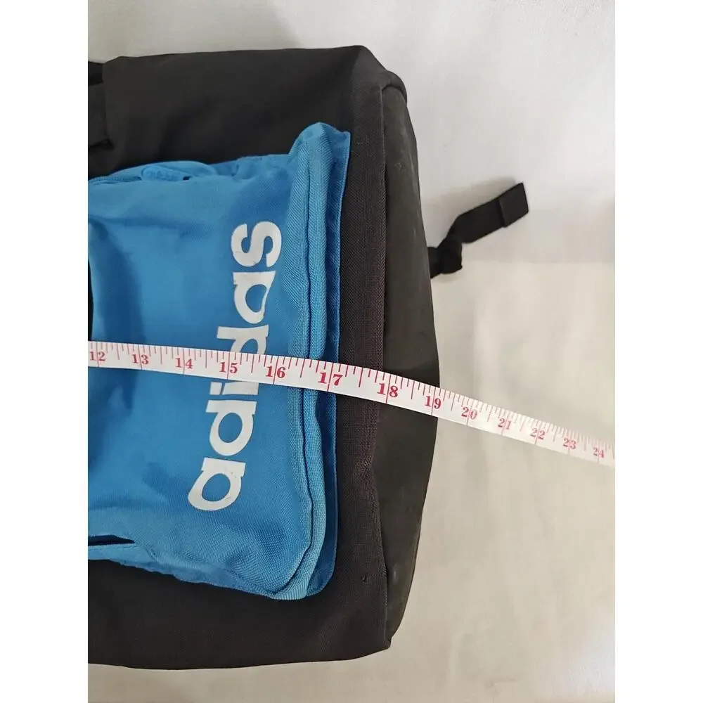 Adidas large blue Backpack School work Travel Gym bag Pockets‎ Front pouch